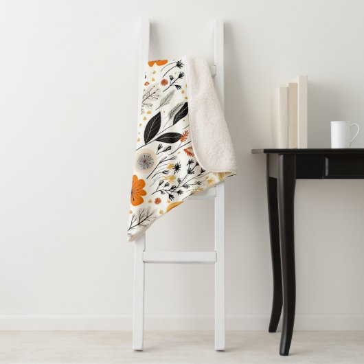 Boho Botanischer Blumenkohl Sherpadecke (Beispiel)