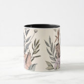 Boho Botanischer Garten Blumenbilder Tasse (Zentrum)