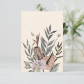 Boho Botanischer Garten - Illustration Dankeskarte (Stehend Vorderseite)