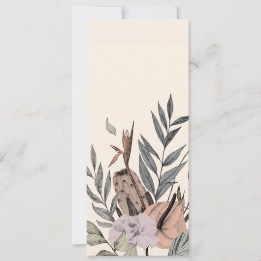 Boho Botanischer Garten - Illustration Einladung (Vorderseite)