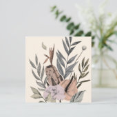 Boho Botanischer Garten - Illustration Einladung (Stehend Vorderseite)