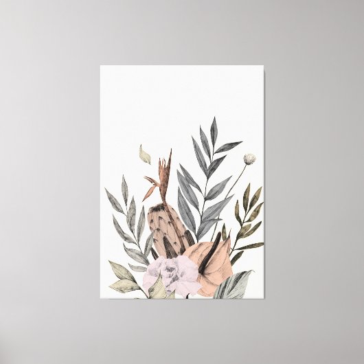 Boho Botanischer Garten - Illustration Leinwanddruck (Vorderseite)