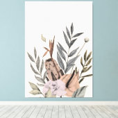 Boho Botanischer Garten - Illustration Leinwanddruck (Insitu (Holzboden))