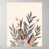 Boho Botanischer Garten - Neutrale Blumendarstellu Poster (Vorne)