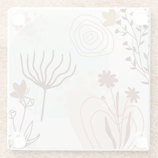 Boho Botanischer Garten Untersetzer (Rückseite)