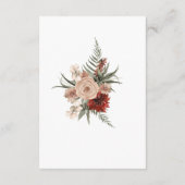 Boho Botanischer Herbstblütenhochzeit wünschend gu Begleitkarte (Rückseite)