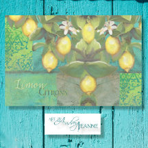 BOHO Botanischer Lemon Vintag Ephemera Decoupage