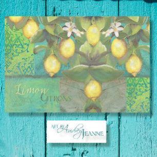 BOHO Botanischer Lemon Vintag Ephemera Decoupage Seidenpapier