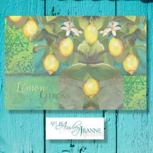 BOHO Botanischer Lemon Vintag Ephemera Decoupage Seidenpapier