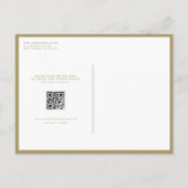 Boho Botanischer QR-Code Save the Date Ankündigungspostkarte (Rückseite)