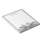 Boho Botanischer Winter Name Template Notepad Notizblock (angewinkelt)