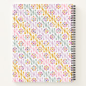 Boho Botanischer Zeichn in Pastellen Personalisier Notizblock (Rückseite)