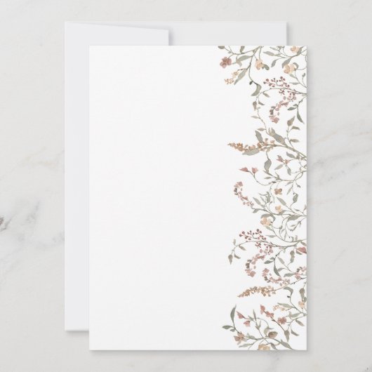 Boho Botanisches Brautparty Einladung (Rückseite)