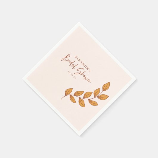 Boho Botanisches Brautparty Serviette (Ecke)