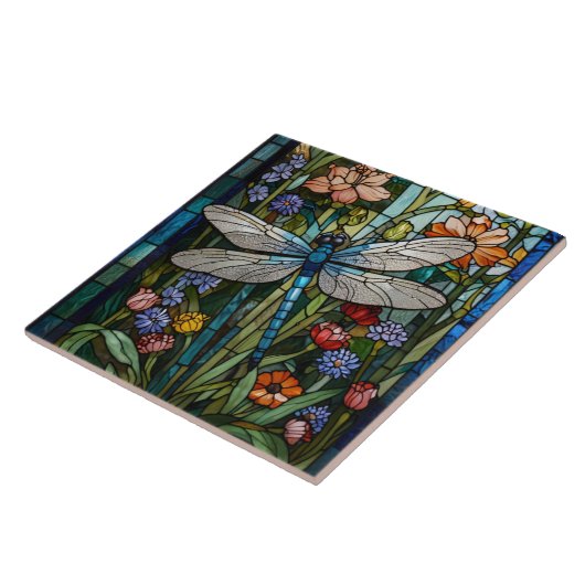 Boho-botanisches Fleckglas Fliese (Seite)