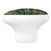 Boho-botanisches Fleckglas Keramikknauf (Seitenansicht)