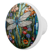 Boho-botanisches Fleckglas Keramikknauf (Rechts)