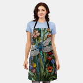 Boho-botanisches Fleckglas Schürze (Getragen)