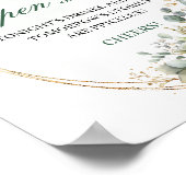 Boho-Botanisches-Open-Bar-Schild Dusty Green 8x10 Poster (Ecke)