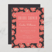 Boho Botanisches Schwarzes Brautparty (Vorne/Hinten)