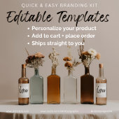 Boho Bottles | Blumen | ästhetisch | Treuekarte Visitenkarte