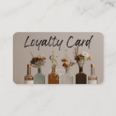 Boho Bottles | Blumen | ästhetisch | Treuekarte Visitenkarte (Vorderseite)