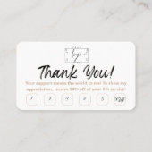 Boho Bottles | Blumen | ästhetisch | Treuekarte Visitenkarte (Rückseite)