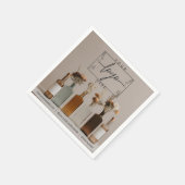 Boho Bottles | Blumen | Ästhetischer Cocktail Serviette (Ecke)