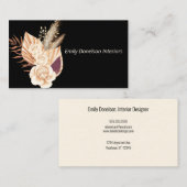 Boho Bouquet Interior Design Florist Visitenkarte (Vorne/Hinten)