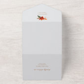 Boho Bouquet mit feurigen Blume All In One Einladung (Außenbereich)