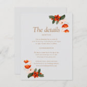 Boho Bouquet mit feurigen Blume Begleitkarte (Vorne/Hinten)