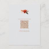 Boho Bouquet mit feurigen Blume Begleitkarte (Rückseite)