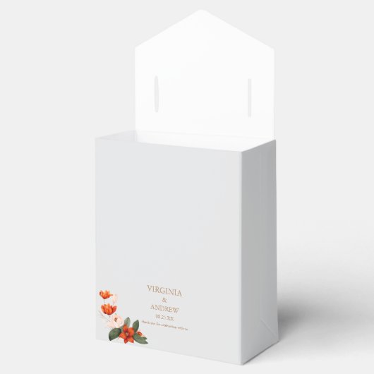 Boho Bouquet mit feurigen Blume Geschenkschachtel (Geöffnet)