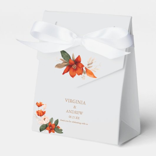 Boho Bouquet mit feurigen Blume Geschenkschachtel (Vorderseite)