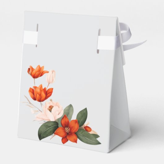 Boho Bouquet mit feurigen Blume Geschenkschachtel (Rückseite)