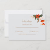 Boho Bouquet mit feurigen Blume Hochzeit RSVP Karte (Vorderseite)