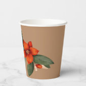 Boho Bouquet mit feurigen Blume Pappbecher (Rückseite)