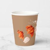 Boho Bouquet mit feurigen Blume Pappbecher (Vorderseite)