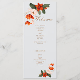 Boho Bouquet mit feurigen Blume Programm