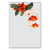 Boho Bouquet mit feurigen Blume Tischnummer (Rückseite)