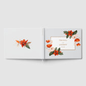 Boho Bouquet mit feurigen Blume Weiße Blume Gästebuch (Voll)