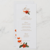 Boho Bouquet mit frischen Blume Menü Menükarte (Vorne/Hinten)