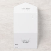 Boho Bouquet mit Rose Hochzeit All In One Einladung (Außenbereich)