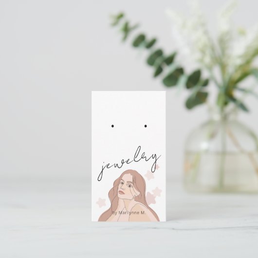 Boho Boutique Earring Display Card Visitenkarte (Stehend Vorderseite)