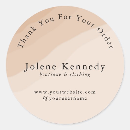 Boho Boutique / Kleidung Danke Aufkleber  (Vorderseite)