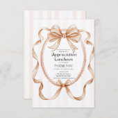 Boho Bow appreciation party grateful party  Einladung (Vorne/Hinten)