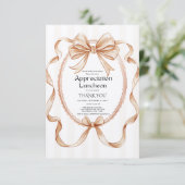 Boho Bow appreciation party grateful party Einladung (Stehend Vorderseite)