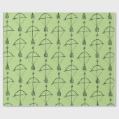 Boho Bow Doodle Geschenkpapier (Flach)