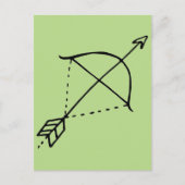 Boho Bow Doodle Postkarte (Vorderseite)