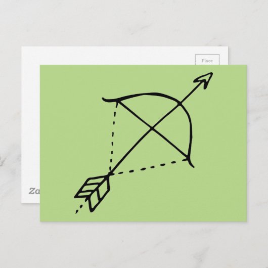 Boho Bow Doodle Postkarte (Vorne/Hinten)